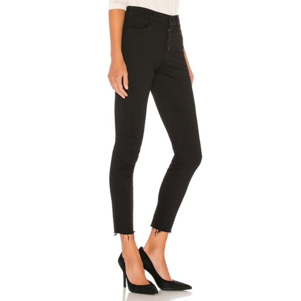 MOTHER The Pixie Ankle‎ Fray Jeans in Not Guilty Washed Black Size 24 Button Fly